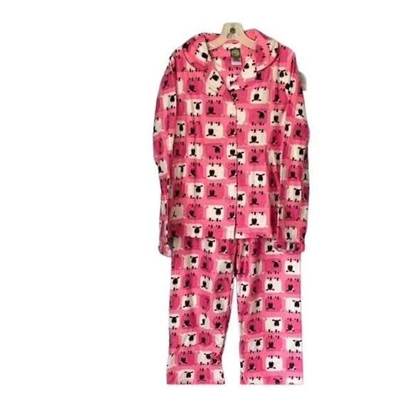 Dollie & me NWOT girls pink sheep printed two-piece pajama set - Picture 1 of 6